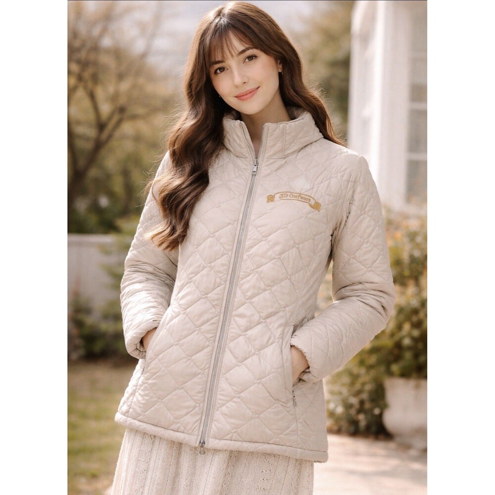 North Face Transit Diamond Coat Women XS Quilted Down Hooded Puffer Jacket 550